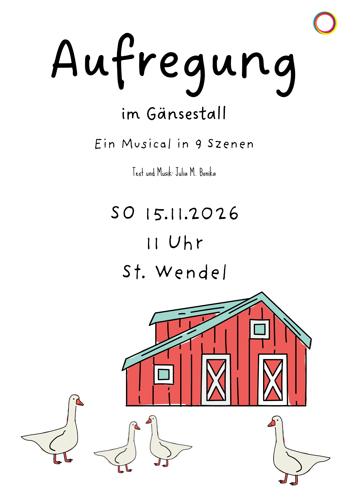 Plakat: Aufregung im Gänsestall – BonFamily Musical 2026